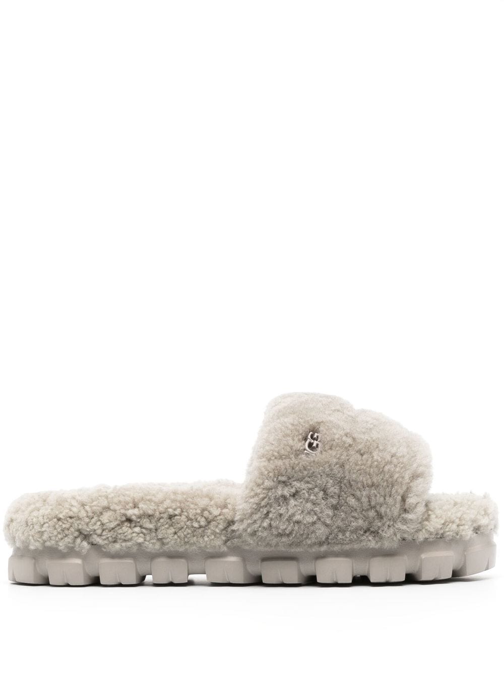 UGG Maxi Curly Scuffetta sheepskin slides - Grey von UGG