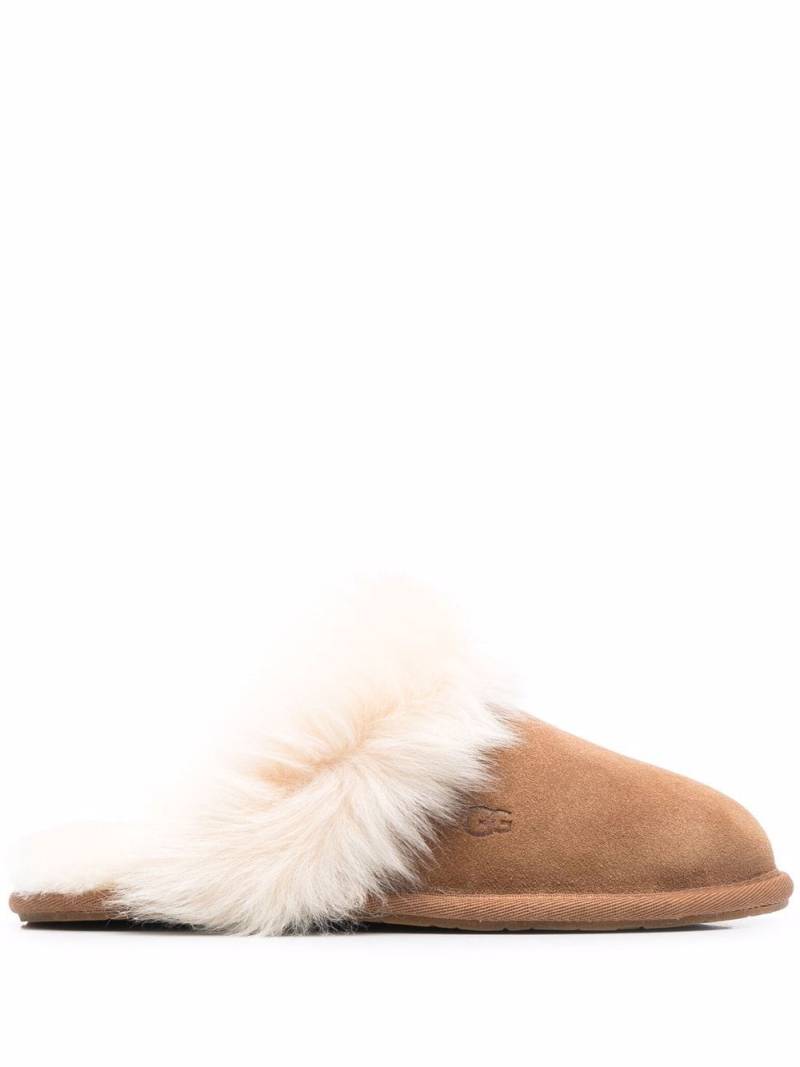 UGG Scuff Sis fur-trimmed slippers - Brown von UGG