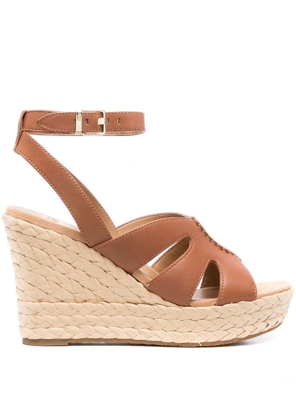 UGG braided-wedge heeled sandals - Brown von UGG