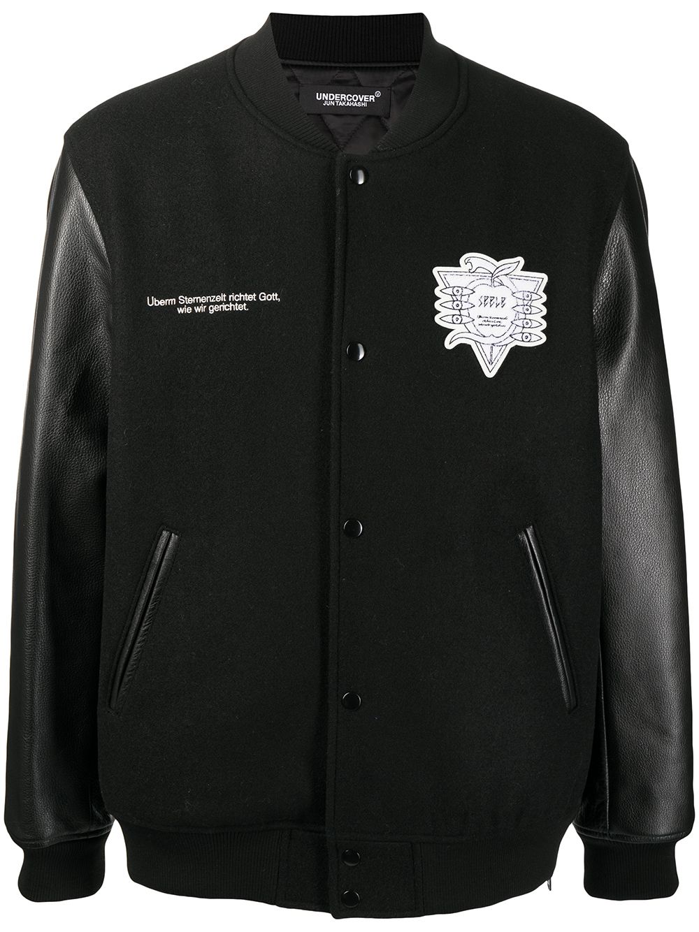 Undercover embroidered-motifs panelled bomber jacket - Black von Undercover