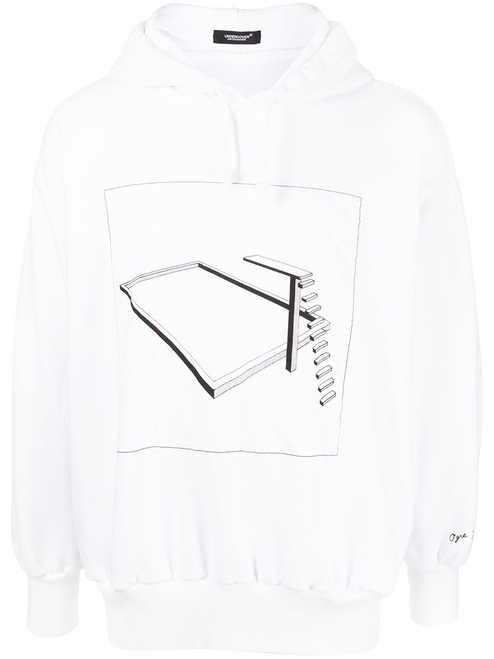 Undercover graphic print drawstring hoodie - White von Undercover