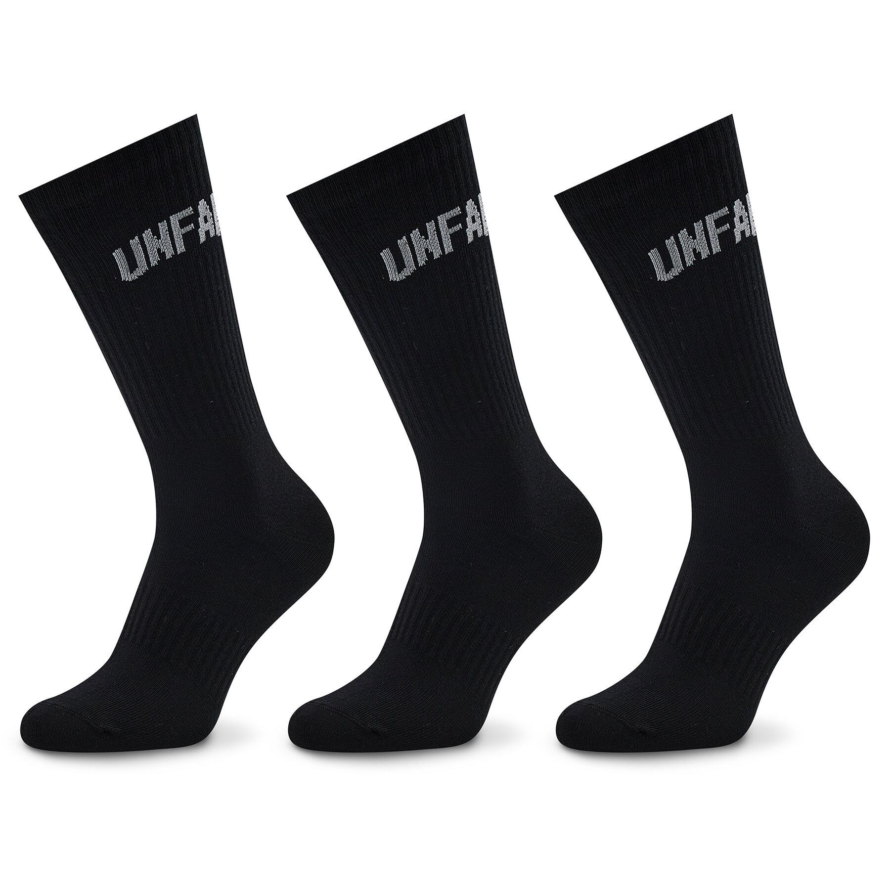 3er-Set hohe Unisex-Socken Unfair Athletics Curved UNFR22-164 Black von UNFAIR ATHLETICS