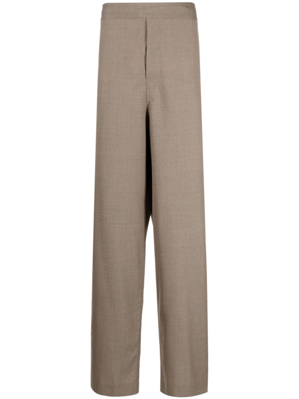 UNIFORME drawstring-fastening straight-leg trousers - Brown von UNIFORME
