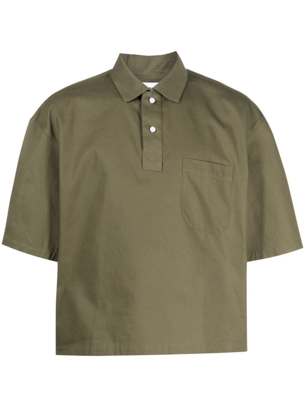 UNIFORME herringbone cotton polo shirt - Green von UNIFORME