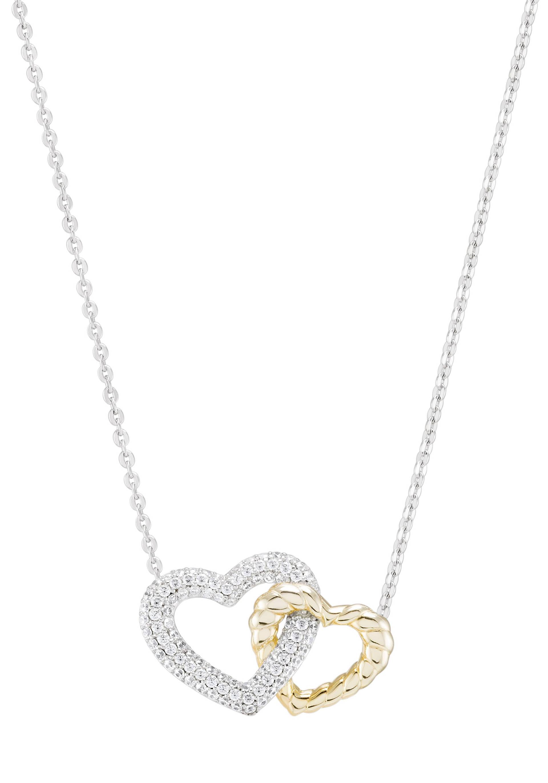 UNIKE JEWELLERY Kette mit Anhänger »CLASSY BOLD HEART HERZ, UK.CL.1205.0055«, mit Zirkonia (synth.) von UNIKE JEWELLERY