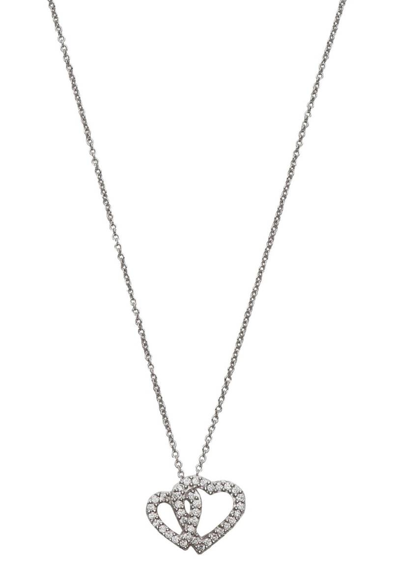 UNIKE JEWELLERY Kette mit Anhänger »CLASSY DOUBLE HEART HERZ, UK.CL.1204.0016«, mit Zirkonia (synth.) von UNIKE JEWELLERY