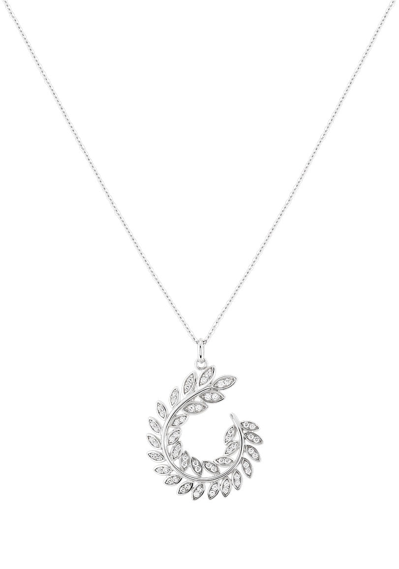 UNIKE JEWELLERY Kette mit Anhänger »CLASSY LEAF BLÄTTER, UK.CL.1205.0045«, mit Zirkonia (synth.) von UNIKE JEWELLERY