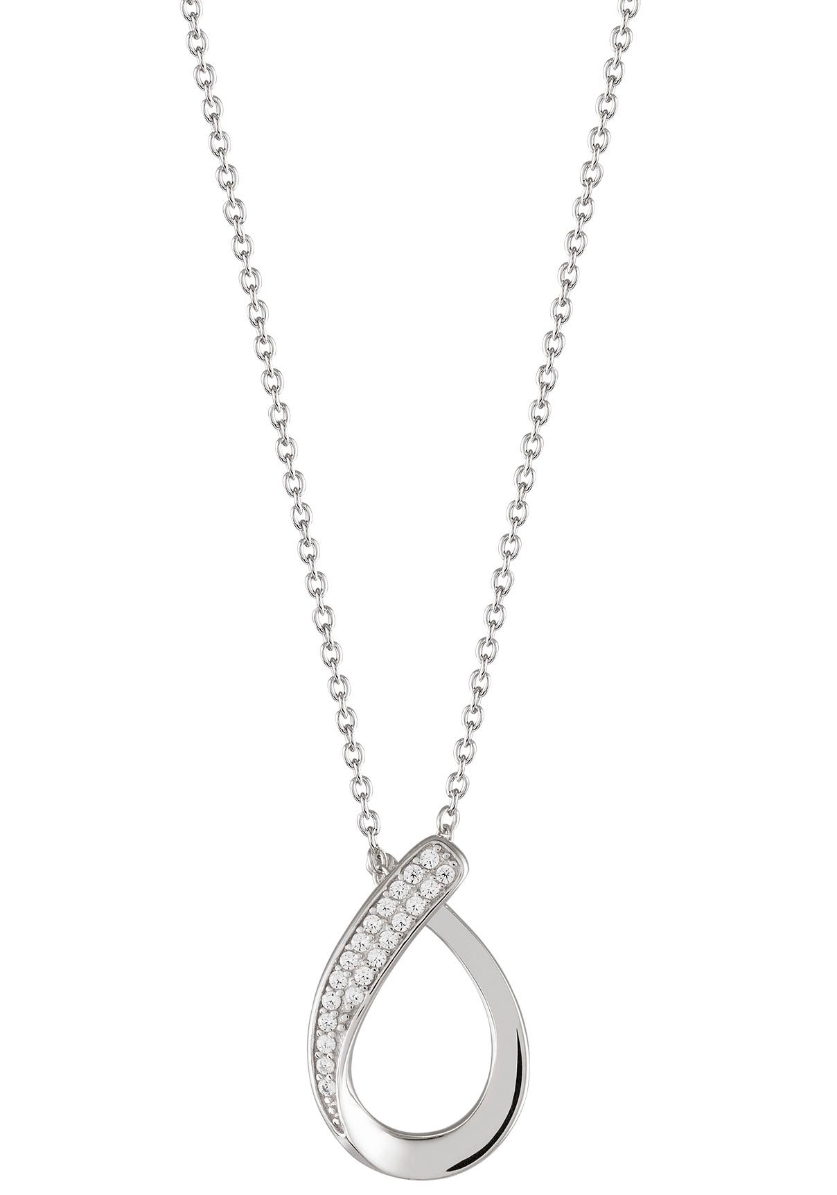 UNIKE JEWELLERY Kette mit Anhänger »CLASSY OVAL, UK.CL.1204.0081«, mit Zirkonia (synth.) von UNIKE JEWELLERY