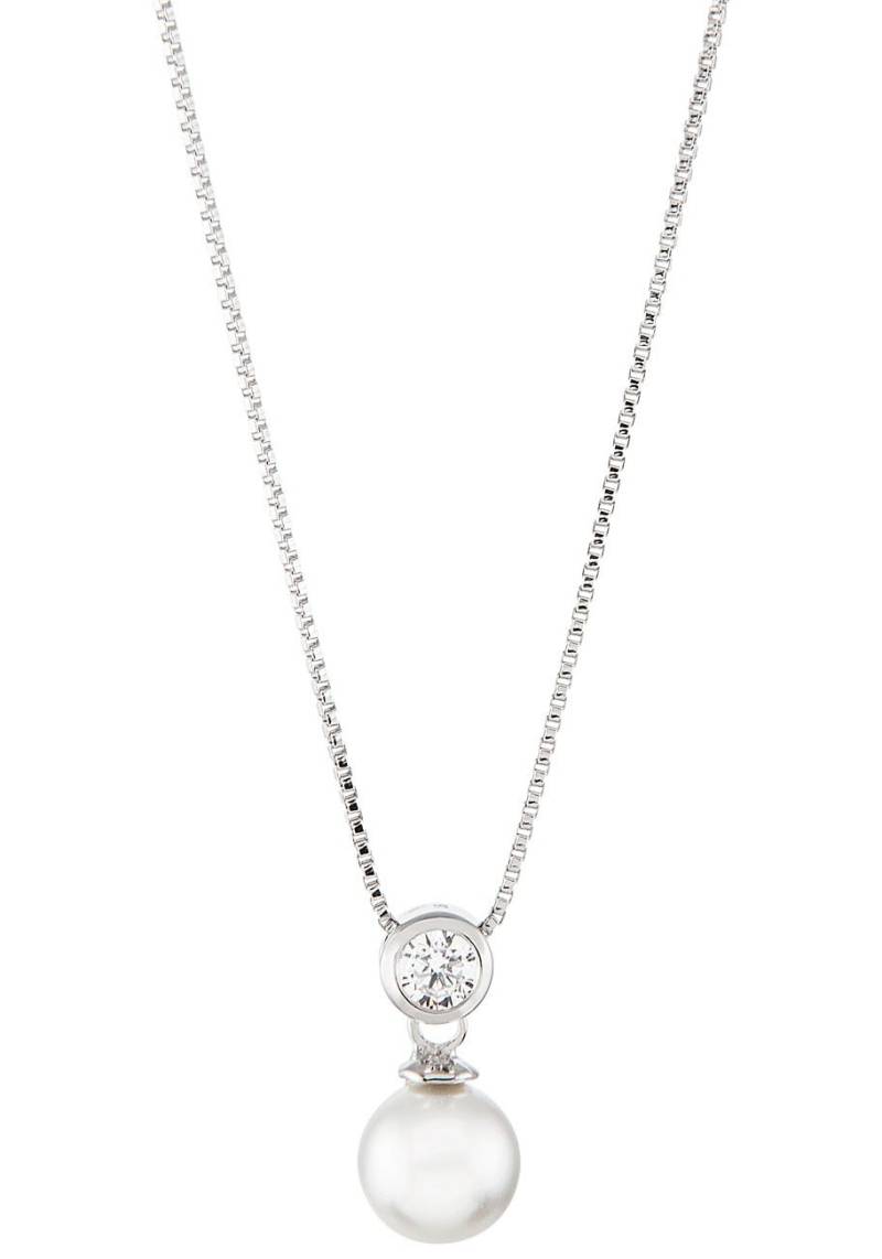 UNIKE JEWELLERY Kette mit Anhänger »CLASSY SIMPLE PEARL, UK.CL.1202.0018«, mit Zirkonia (synth.) - mit Perle (synth.) von UNIKE JEWELLERY