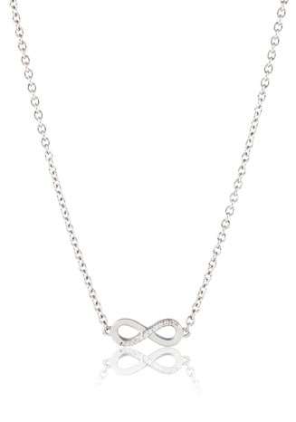 UNIKE JEWELLERY Kette mit Anhänger »MEANINGFUL INFINITE UNENDLICHKEITSSCHLEIFE, UK.CL.1204.0033«, mit Zirkonia (synth.) von UNIKE JEWELLERY
