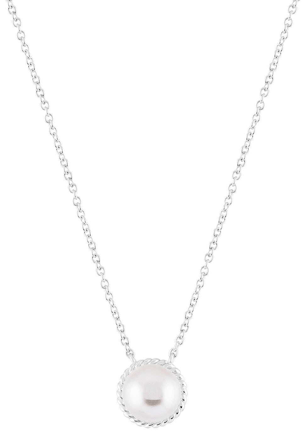 UNIKE JEWELLERY Kette mit Anhänger »PEARLS TWIST, UK.CL.1204.0195«, mit Zirkonia (synth.) - mit Perle (synth.) von UNIKE JEWELLERY