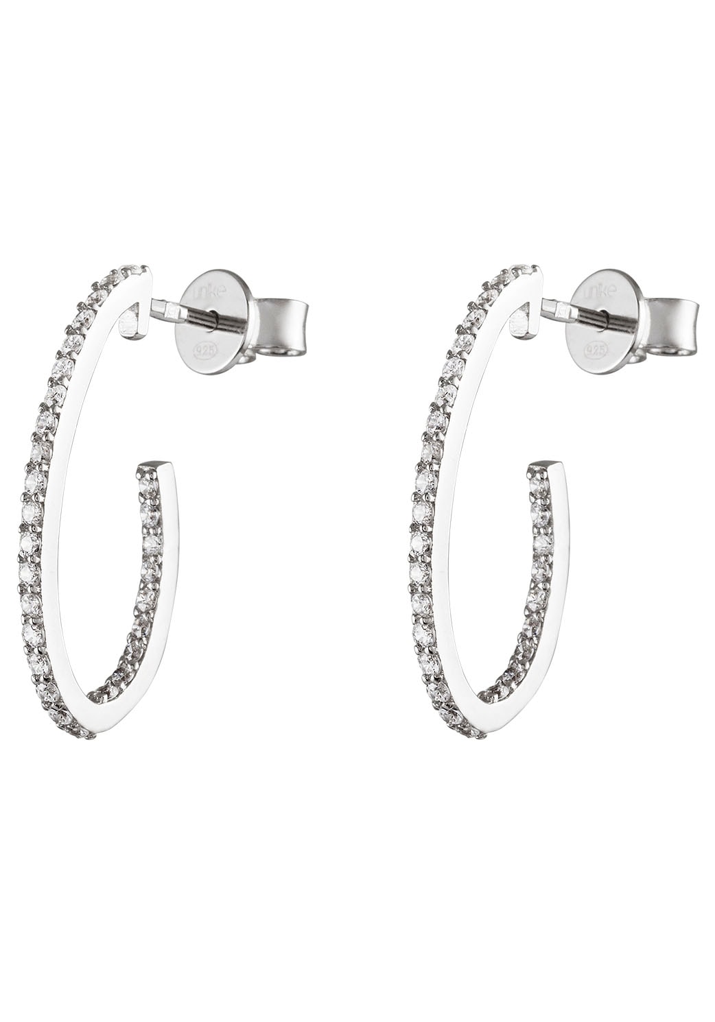 UNIKE JEWELLERY Paar Creolen »HOOP UNIKE GLOW OVAL, UK.AR.1204.0005«, mit Zirkonia (synth.) von UNIKE JEWELLERY
