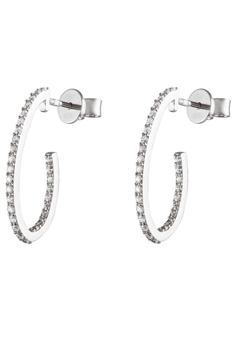 UNIKE JEWELLERY Paar Creolen »HOOP UNIKE GLOW OVAL, UK.AR.1204.0005«, mit Zirkonia (synth.) von UNIKE JEWELLERY
