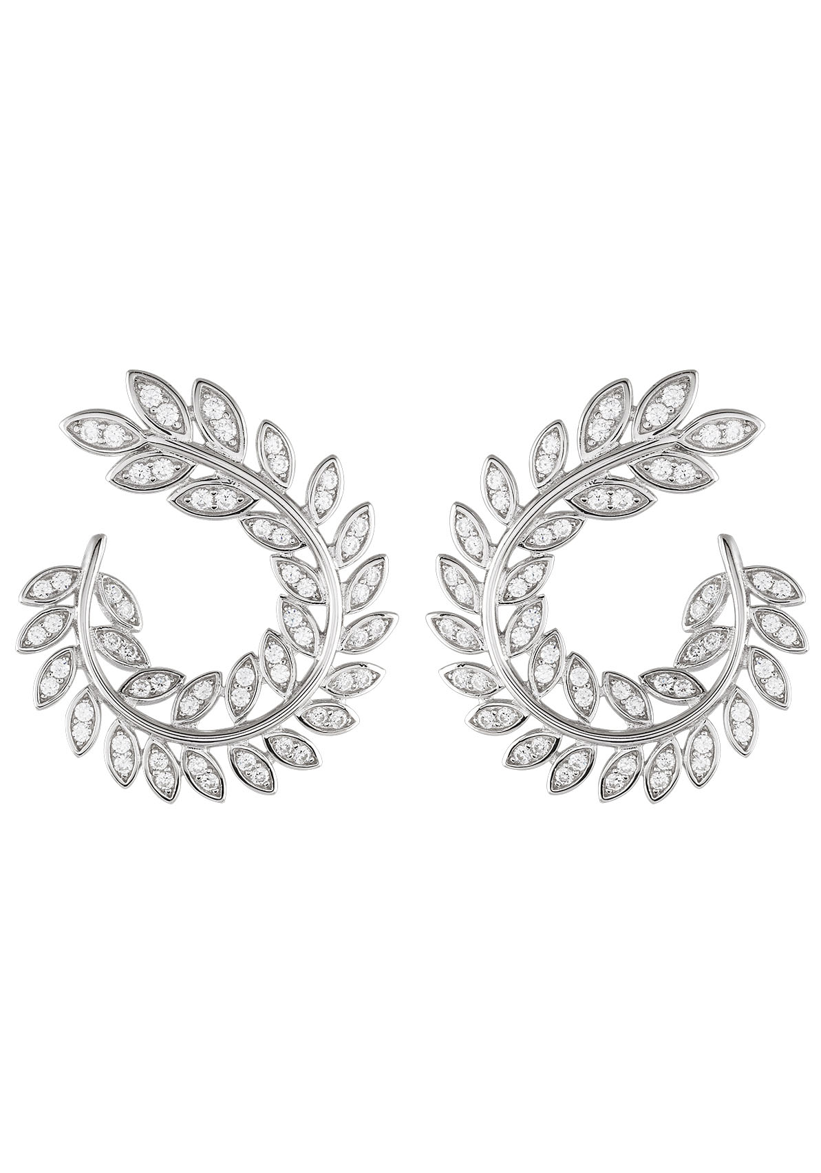 UNIKE JEWELLERY Paar Ohrstecker »CLASSY LEAF BLÄTTER, UK.BR.1205.0016«, mit Zirkonia (synth.) von UNIKE JEWELLERY