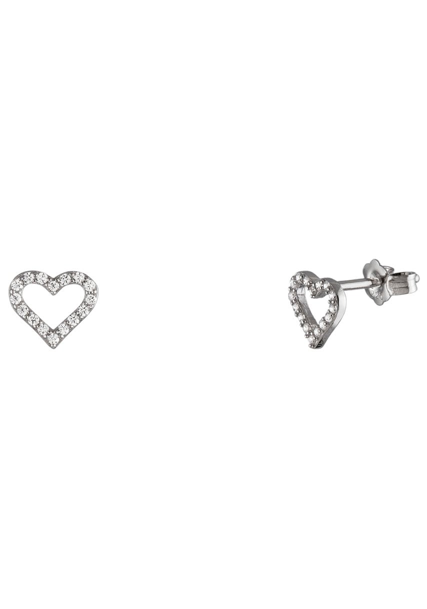 UNIKE JEWELLERY Paar Ohrstecker »INFINITY HEART HERZ, UK.TN.1205.0010«, mit Zirkonia (synth.) von UNIKE JEWELLERY