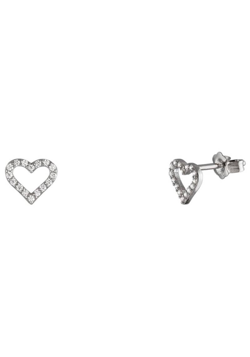UNIKE JEWELLERY Paar Ohrstecker »INFINITY HEART HERZ, UK.TN.1205.0010«, mit Zirkonia (synth.) von UNIKE JEWELLERY