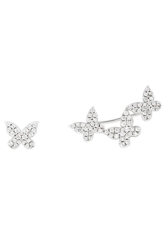 UNIKE JEWELLERY Paar Ohrstecker »MIX&MATCH BUTTERFLY SCHMETTERLING, UK.BR.1204.0126«, mit Zirkonia (synth.) von UNIKE JEWELLERY