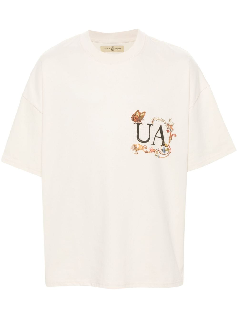 UNTITLED ARTWORKS logo-print cotton T-shirt - Neutrals von UNTITLED ARTWORKS
