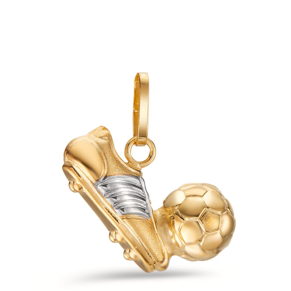 URECH Herren Anhänger 375/9 K Gelbgold Fussball Ø6 mm von URECH