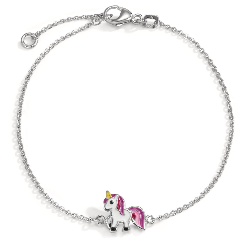 URECH Mädchen Armband Silber rhodiniert Einhorn 15-17 cm verstellbar von URECH