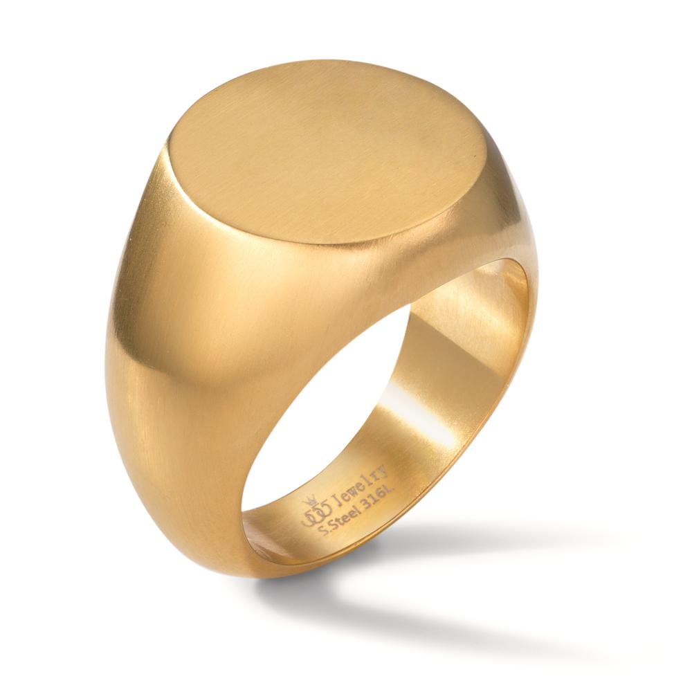 URECH Herren Fingerring Edelstahl gelb IP beschichtet von URECH