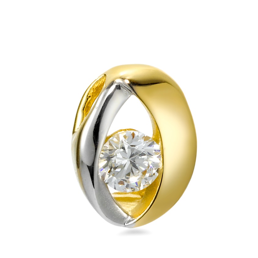 URECH Damen Anhänger 375/9 K Gelbgold, 375/9 K Weissgold Zirkonia von URECH