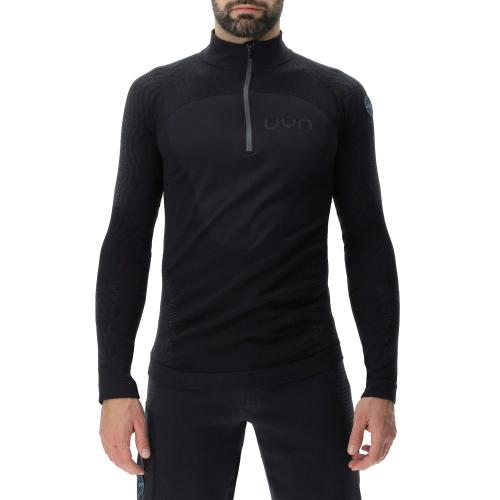 UYN Man Nival Ow Shirt Long Sl. Half Zip - black/charcoal (Grösse: L) von UYN