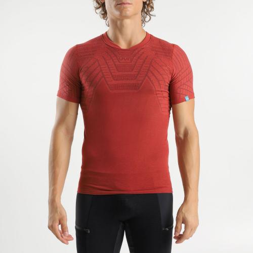 UYN Man Terracross Self Layer Shirt Short Sleeves Support Fit - burn red (Grösse: L) von UYN