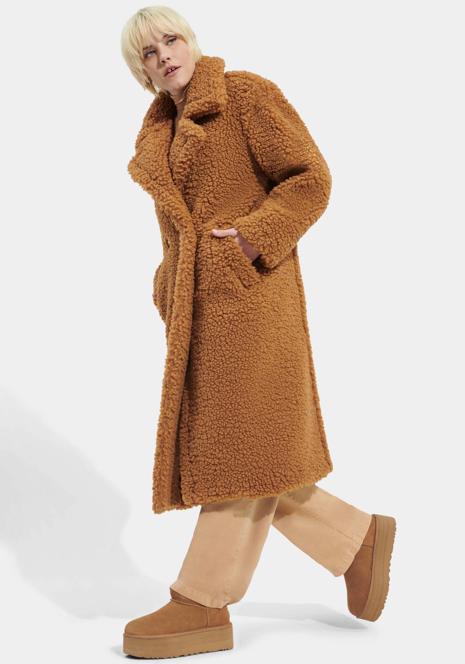 UGG Fellimitatmantel »W GERTRUDE LONG TEDDY COAT« von Ugg