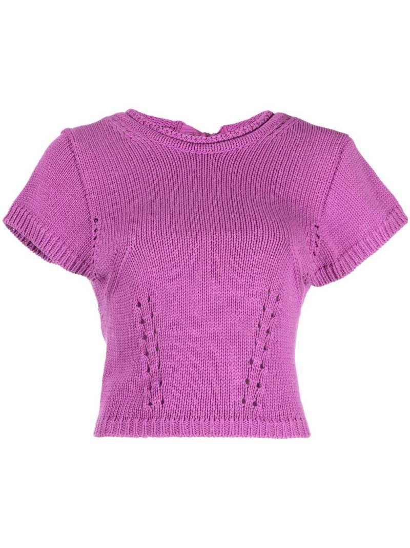 Ulla Johnson Arden knit crop top - Purple von Ulla Johnson
