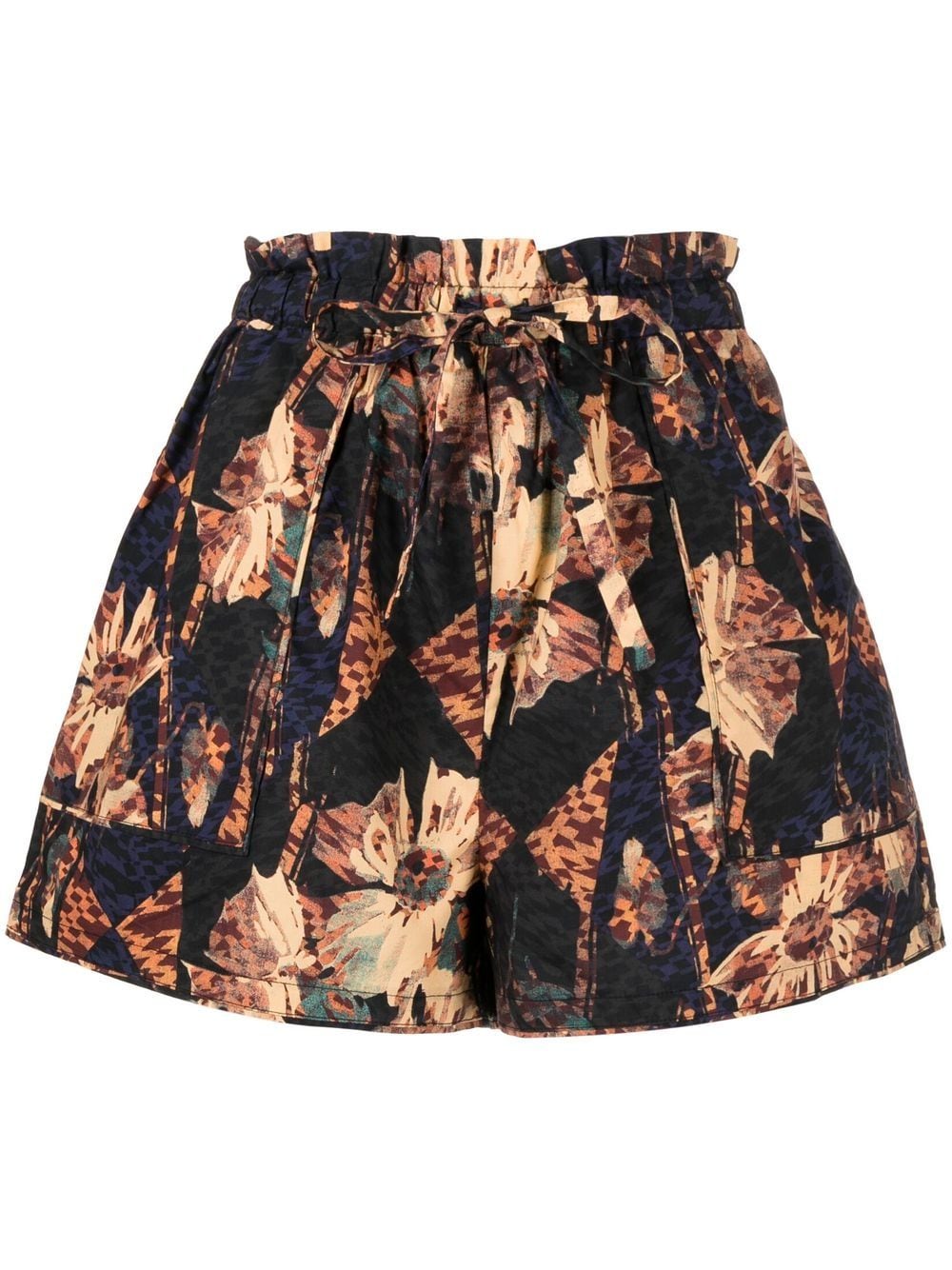 Ulla Johnson Edlyn floral-print drawstring shorts - Brown von Ulla Johnson