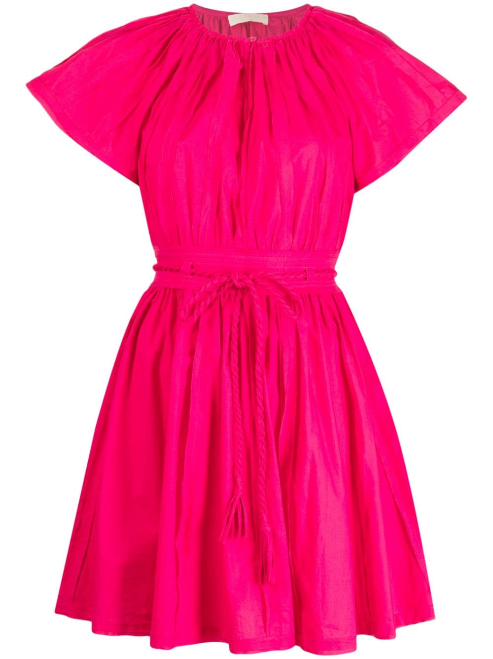 Ulla Johnson Jessa belted pleated minidress - Pink von Ulla Johnson