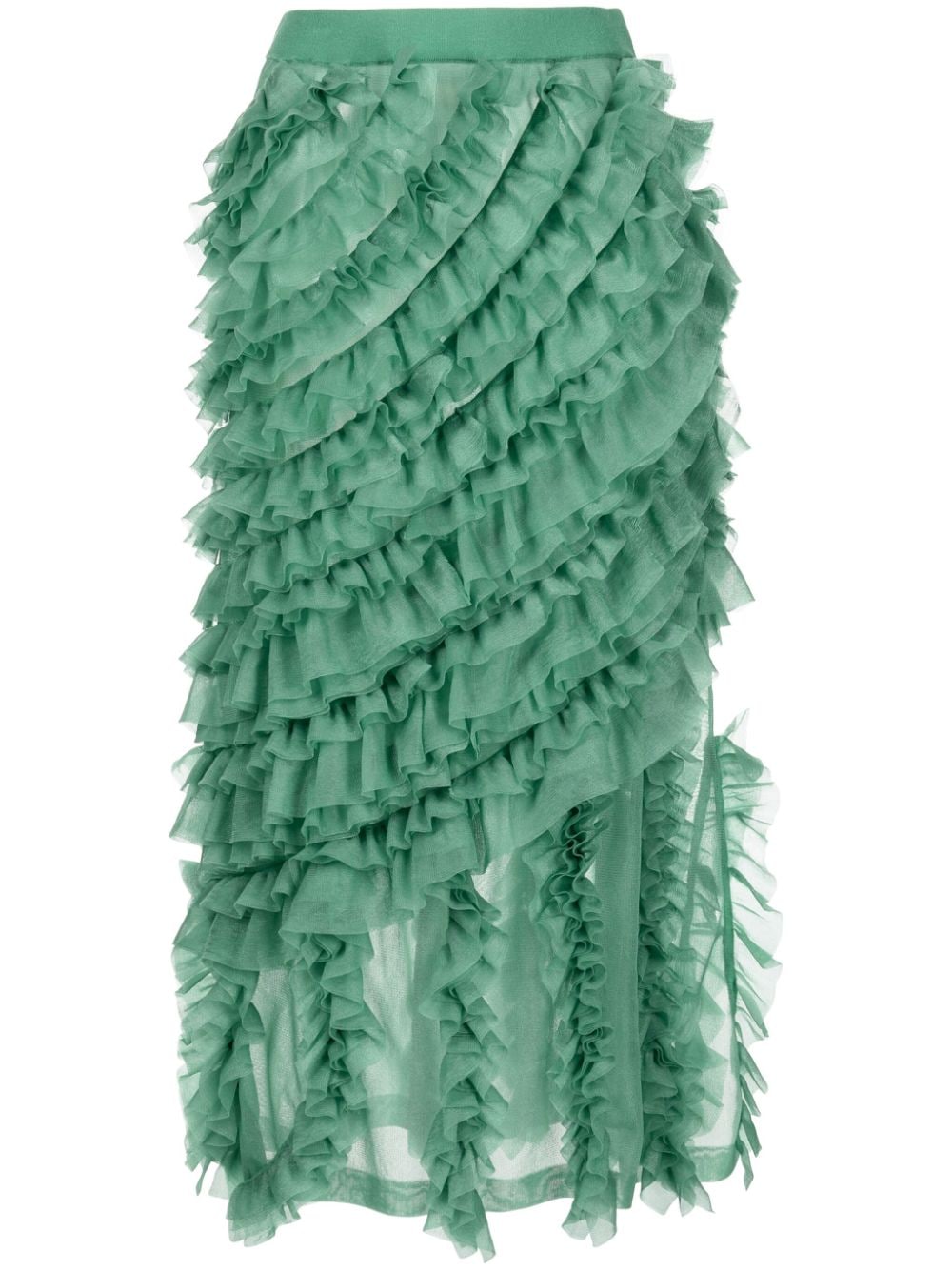 Ulla Johnson Sarafina ruffled midi skirt - Green von Ulla Johnson