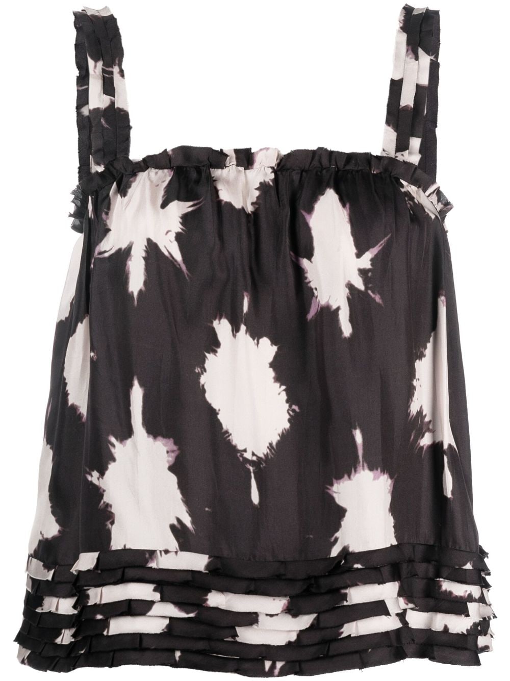 Ulla Johnson Sera prismatic shape-print silk top - Black von Ulla Johnson