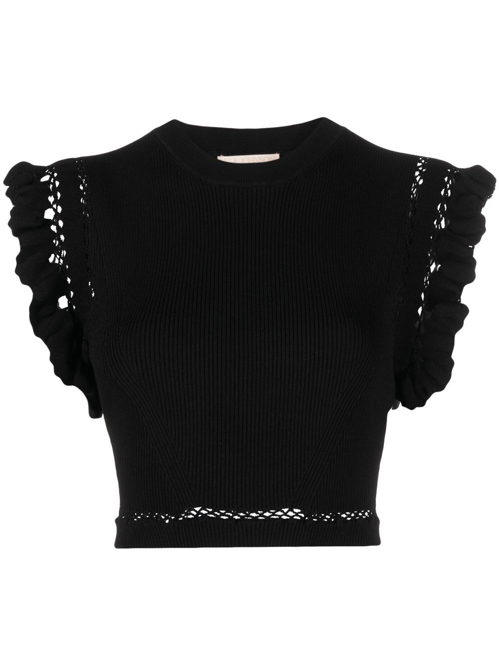 Ulla Johnson Shila knitted crop top - Black von Ulla Johnson