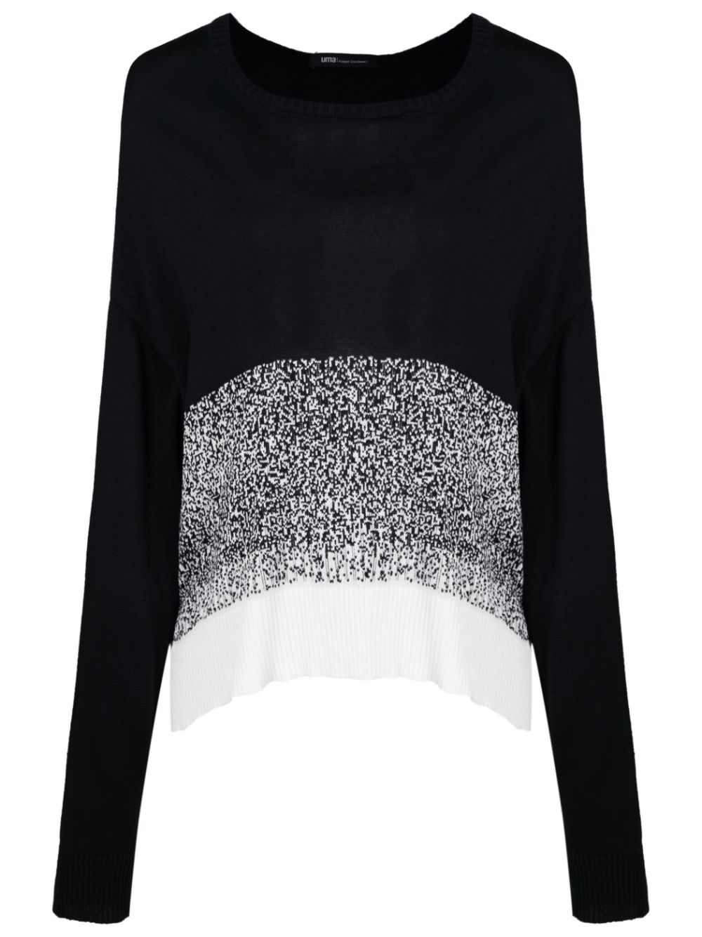 Uma | Raquel Davidowicz speckled two-tone jumper - Black von Uma | Raquel Davidowicz