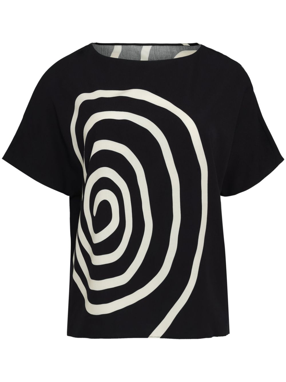 Uma | Raquel Davidowicz spiral-print T-shirt - Black von Uma | Raquel Davidowicz