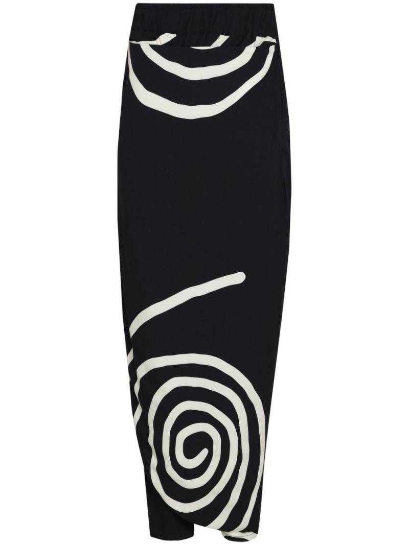 Uma | Raquel Davidowicz wide-body printed trousers - Black von Uma | Raquel Davidowicz