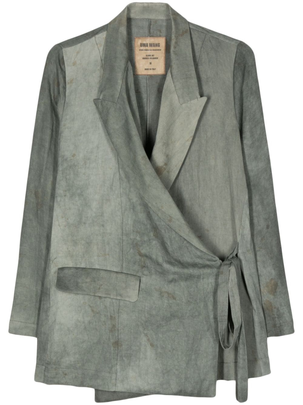 Uma Wang wrap-design blazer - Green von Uma Wang