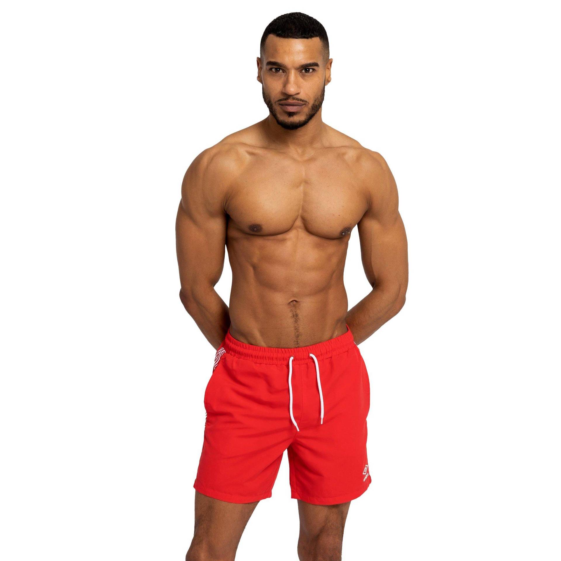 Badeshorts Verklebt Herren Rot Bunt S von Umbro