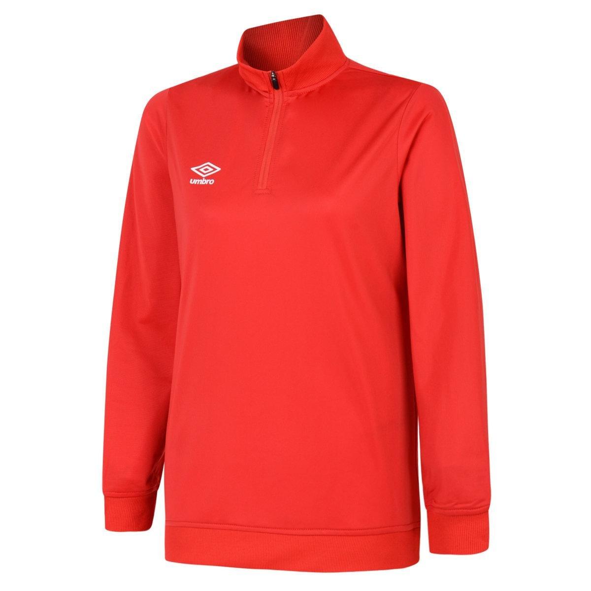 Club Essential Sweatshirt Mit Halbem Reißverschluss Damen Rot Bunt S von Umbro