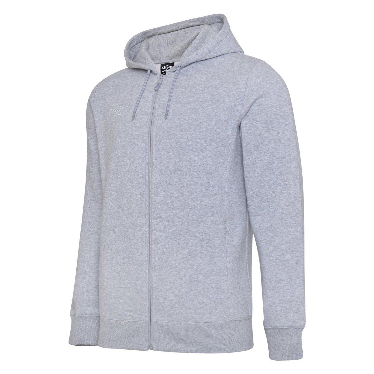 Club Leisure Hoodie Mit Durchgehendem Reißverschluss Herren Grau XXL von Umbro