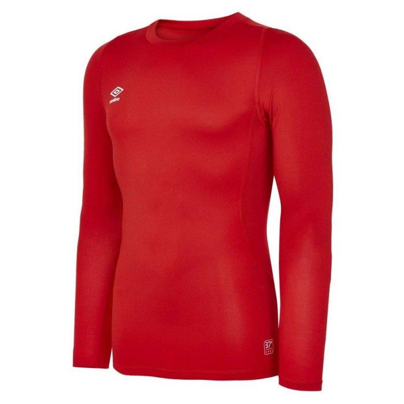 Core Base Layer Oberteil Langärmlig Herren Rot Bunt S von Umbro