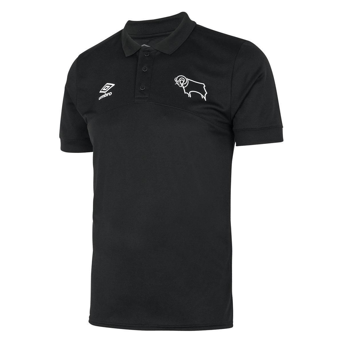 Derby County Fc Poloshirt Herren Schwarz L von Umbro