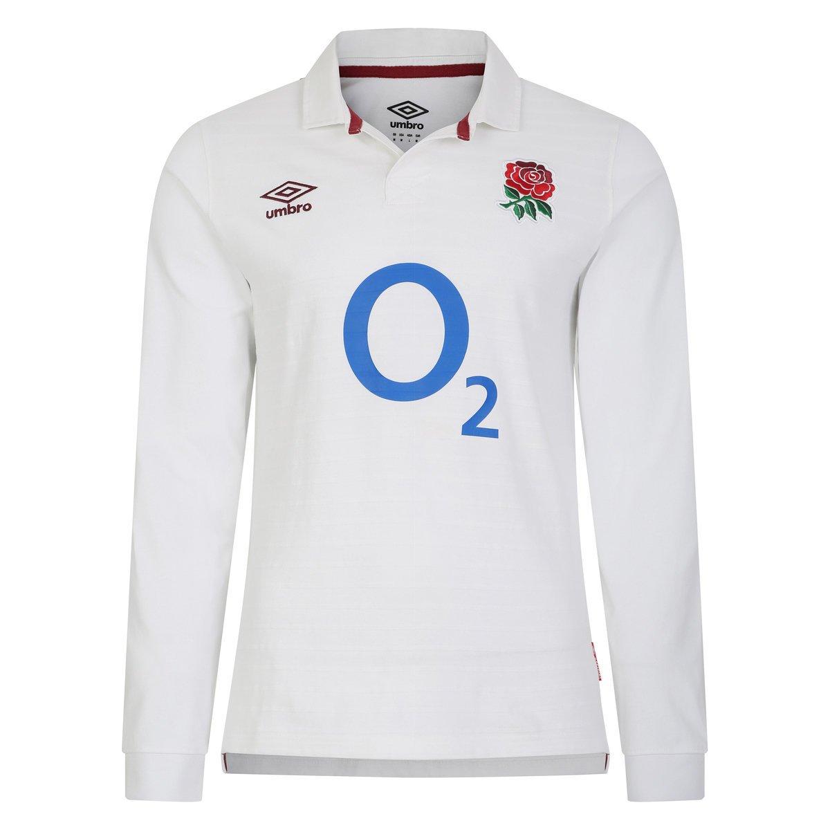 Heimtrikot 2324, England Rugby, Langärmlig Jungen Weiss 146/152 von Umbro