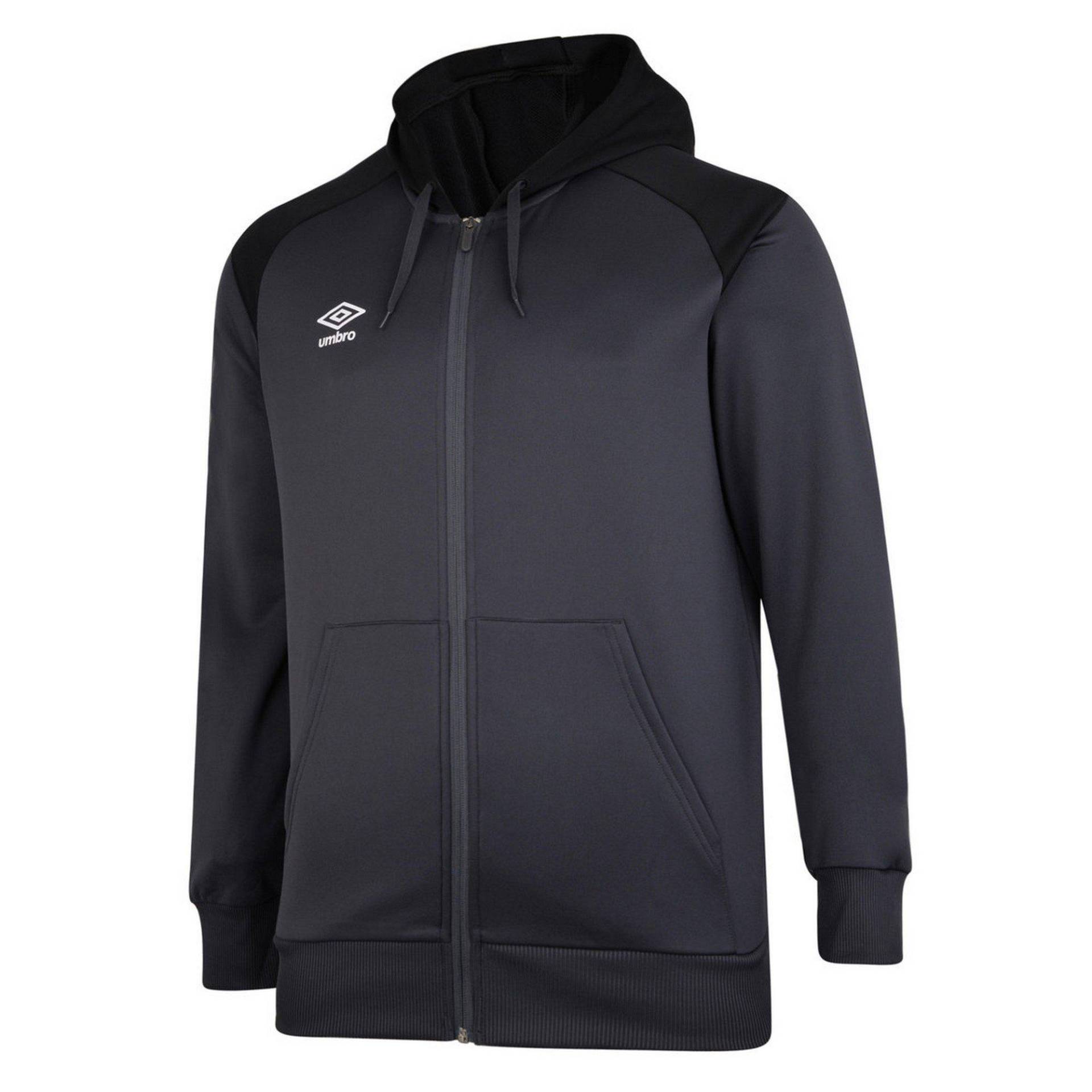 Hoodie Mit Durchgehendem Reißverschluss Kontrasteinsatz Herren Spacegrau 3XL von Umbro