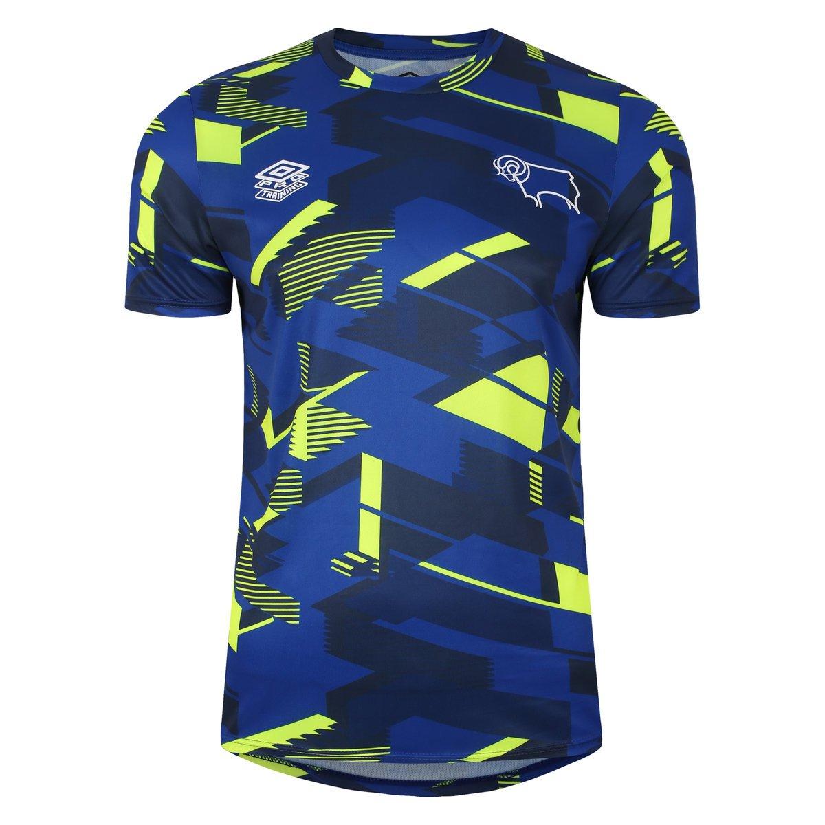 Trikot 2324, Fc Derby County, Aufwärmen Herren Blau Bedruckt M von Umbro