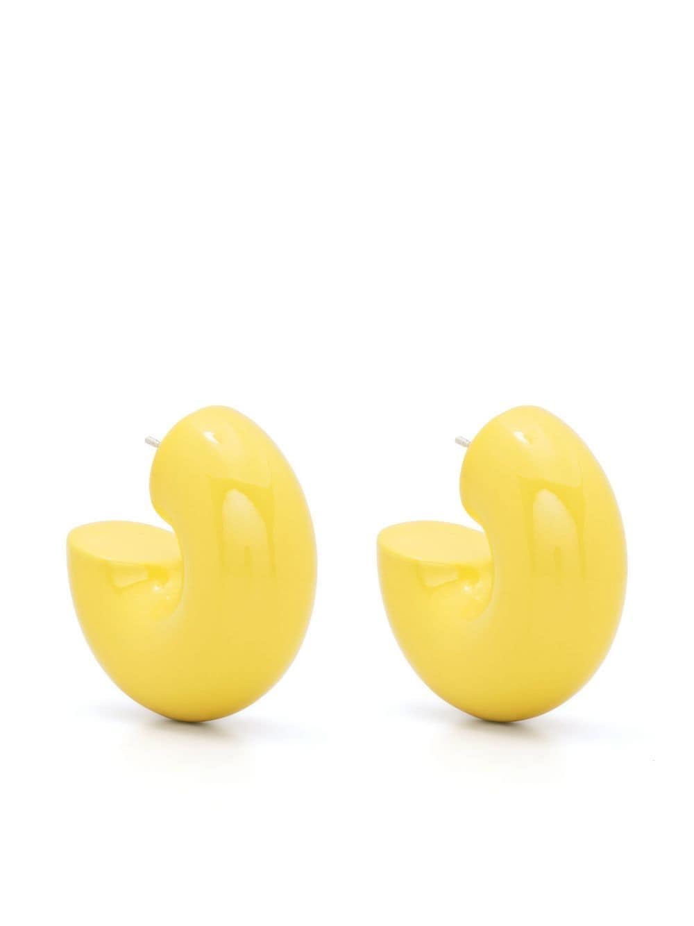Uncommon Matters Beam chunky hoop earrings - Yellow von Uncommon Matters