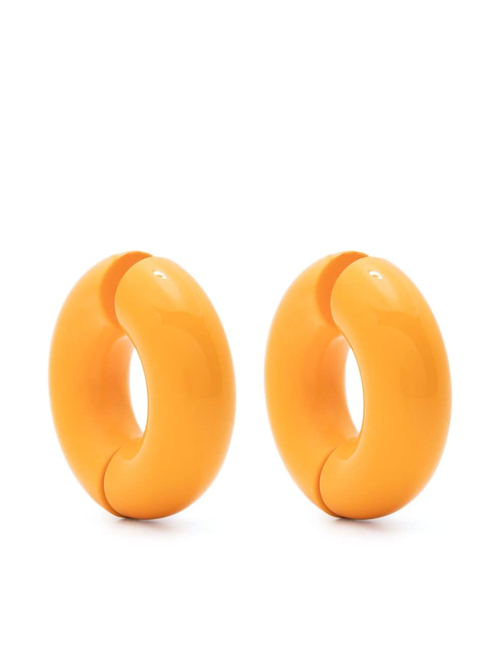 Uncommon Matters Large Strato hoop earrings - Yellow von Uncommon Matters