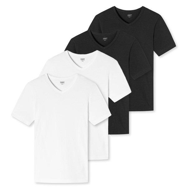 4er Pack Basic - Unterhemd Shirt Kurzarm Herren Multicolor M von Uncover by Schiesser
